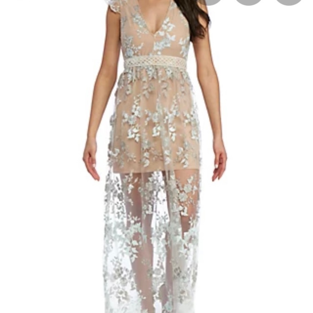 WAYF Oakfield Embroidered Dress NWT